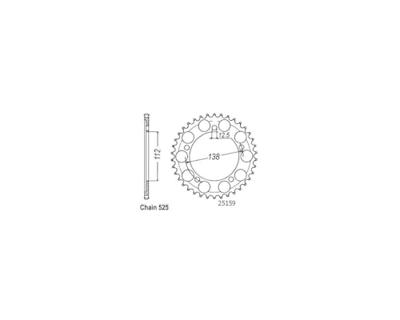 ESJOT Chain wheel 525 44z steel black