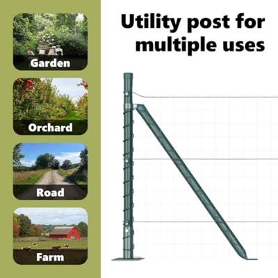 VidaXL Afrasteringspaal 7 pcs groen staal