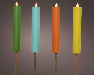 Solar kaars dia4-H90cm assorted Decoris - Decoris Solar kaars dia4-H90cm assorted Decoris - Decoris