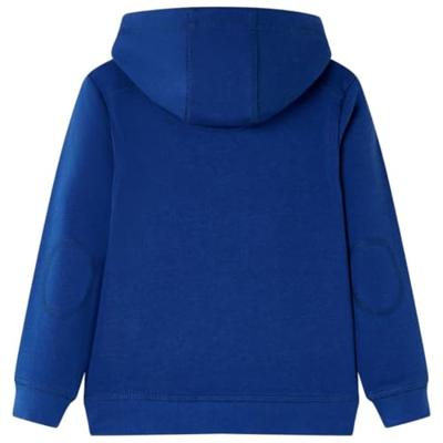 Kindertrui met capuchon spelcomputerprint 92 donkerblauw