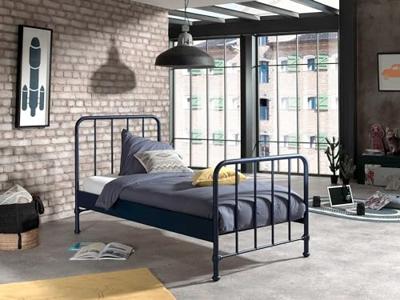 Vipack bed Bronxx - denim blauw - 90x200 cm