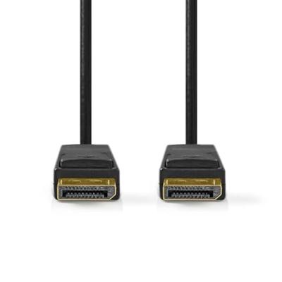 Nedis DisplayPort-Kabel | DisplayPort Male | DisplayPort Male | 8K@60Hz | Vernikkeld | 3.00 m | Rond | PVC | Zwart | Label - CCGL37014BK30 Nedis DisplayPort-Kabel | DisplayPort Male | DisplayPort Male | 8K@60Hz | Vernikkeld | 3.00 m | Rond | PVC | Zwart | Label - CCGL37014BK30
