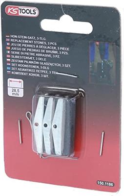 KS Tools 150.1186 Hon-steenset, lengte: 28,5 mm, voor 150.1185, 3-delig