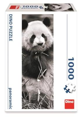 DinoToys Dino puzzel - panorama panda in het gras - 1000 stukjes