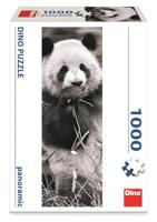 DinoToys Dino puzzel - panorama panda in het gras - 1000 stukjes - thumbnail