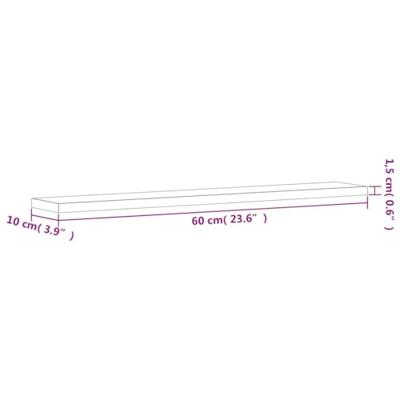 Wandschappen 4 st 60x10x1,5 cm bewerkt hout gerookt eikenkleur