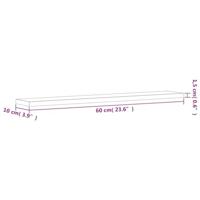 Wandschappen 4 st 60x10x1,5 cm bewerkt hout gerookt eikenkleur - thumbnail
