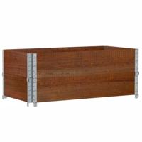 VidaXL Palletopzetranden 2 st 100x50 cm massief grenenhout bruin - thumbnail