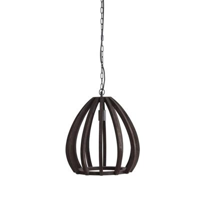 Light & Living Hanglamp 'Barsia' Mangohout, 40cm, kleur Donkerbruin Light & Living Hanglamp 'Barsia' Mangohout, 40cm, kleur Donkerbruin