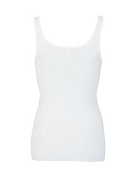 Dames hemd Luxury - brede bandjes - Wit vrouwen singlet