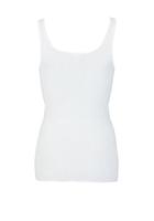 Dames hemd Luxury - brede bandjes - Wit vrouwen singlet - thumbnail