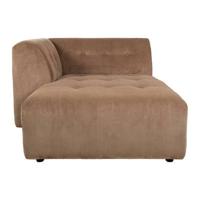 HKliving Vint bank left divan Corduroy Rib Brown - thumbnail