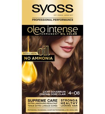 Syoss Color Oleo Intense 4-08 licht goudbruin haarverf 1 Set