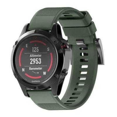 Snelle verwijderbare siliconen polsband voor fenix 5 22mm (Army Green)