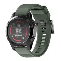 Snelle verwijderbare siliconen polsband voor fenix 5 22mm (Army Green) - thumbnail