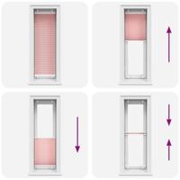 Pliss rolgordijn 50x100 cm stofbreedte 49,4 cm polyester roze - thumbnail