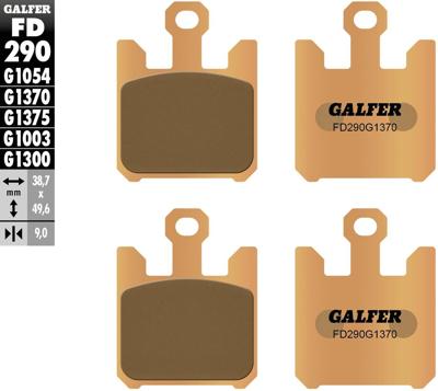 GALFER remblokken "fd290" brake pad fd290 g1370 sint.metal street