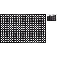 Deurmat 50x80cm Rubber Zwart Met Gaten - thumbnail