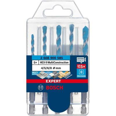 Bosch Accessories EXPERT MultiConstruction HEX-9 2608900585 Multifunctionele boorset 5-delig 4 mm, 5 mm, 6 mm, 8 mm Zeskant schacht 5 stuk(s)