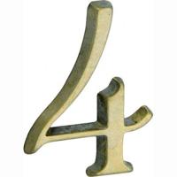 Artitec Mi Satori Huisnummer Roman 50mm-4 messing antiek - thumbnail