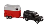 Kids Globe die-cast land rover met paardentrailer 1:32 - thumbnail