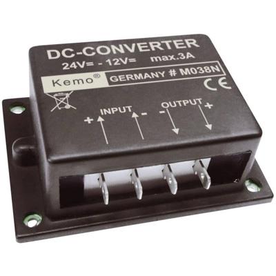 Kemo Spanningsomvormer Module Ingangsspanning (bereik): 24 - 26 V/DC Uitgangsspanning (bereik): 12 V/DC (max.) 3 A Kemo Spanningsomvormer Module Ingangsspanning (bereik): 24 - 26 V/DC Uitgangsspanning (bereik): 12 V/DC (max.) 3 A
