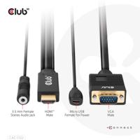 CLUB3D HDMI to VGA Cable M/M 2m/6.56ft 28AWG - thumbnail