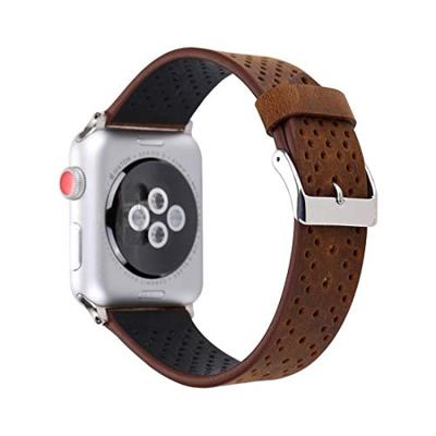 Dot Pattern Leren bandje - Bruin - Geschikt voor Apple Watch 44mm / 45mm / 46mm / 49mm Dot Pattern Leren bandje - Bruin - Geschikt voor Apple Watch 44mm / 45mm / 46mm / 49mm
