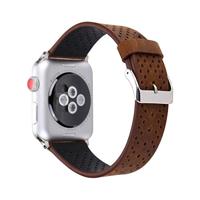 Dot Pattern Leren bandje - Bruin - Geschikt voor Apple Watch 44mm / 45mm / 46mm / 49mm - thumbnail