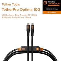 Tether Tools TetherPro Optima 10G USB-C, 15&apos; (4.6m), straight black - thumbnail