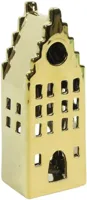 Countryfield theelichthouder keramiek ben 6.5x6.5x17cm goud - thumbnail
