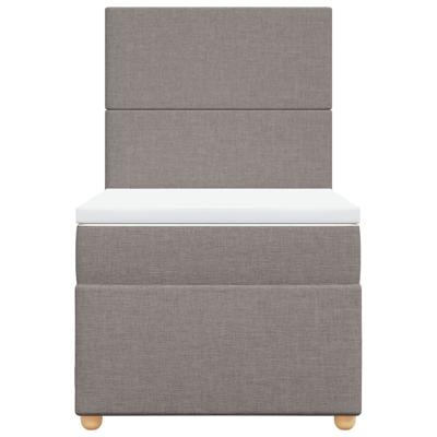 Boxspring met matras stof taupe 120x200 cm