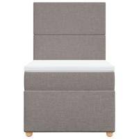 Boxspring met matras stof taupe 120x200 cm - thumbnail