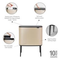 Brabantia Bo touch bin 11+23 liter metallic gold - thumbnail