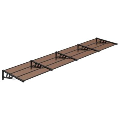 VidaXL Deurluifel 396x90 cm polycarbonaat zwart VidaXL Deurluifel 396x90 cm polycarbonaat zwart