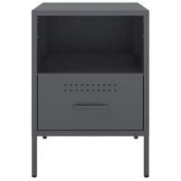 Nachtkastjes 2 st 36x39x50,5 cm staal antracietkleurig - thumbnail
