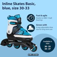 Hudora inline skeelers, maat 30-33 verstelbaar - thumbnail