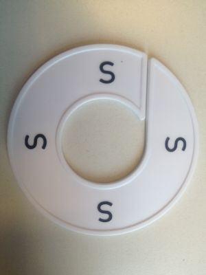 Maatring 9cm wit/zwart S