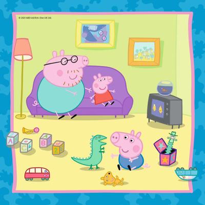 Ravensburger familie en vrienden van peppa pig legpuzzel, 3x49st.