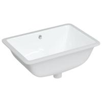 VidaXL Wastafel rechthoekig 55,5x37,5x19 cm keramiek wit - thumbnail