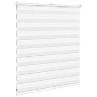 VidaXL Zebra blind 130x100 cm stofbreedte 125,9 cm polyester wit - thumbnail