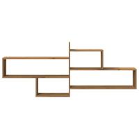 Wandschap 167,5x18x68 cm bewerkt hout artisanaal eikenkleurig - thumbnail