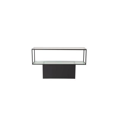 Nohr Sidetable 'Sheema' 130 x 35cm Glas met zwart metaal