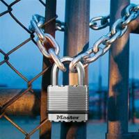 Masterlock 2 x 50mm keyed alike padlocks with treated steel body for weather resi - M5EURT - thumbnail