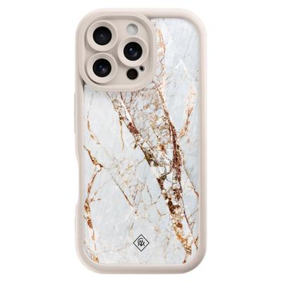 iPhone 16 Pro beige case - Marmer goud iPhone 16 Pro beige case - Marmer goud