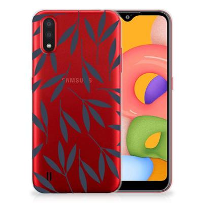 Samsung Galaxy A01 | TPU Case | Leaves Blue