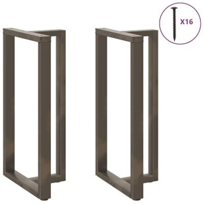 Bartafelpoten 2 st T-vormig 60x35x(110-111) cm staal naturel