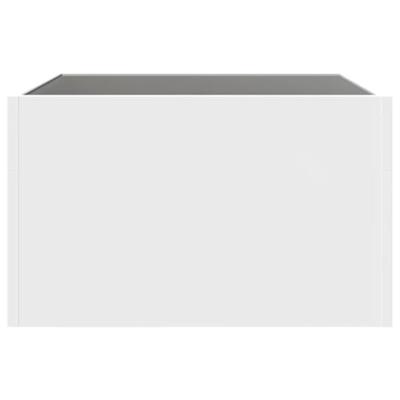 Salontafel met Infinity LED 50x50x30 cm wit