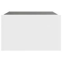 Salontafel met Infinity LED 50x50x30 cm wit - thumbnail