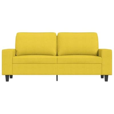 Tweezitsbank 140 cm stof lichtgeel